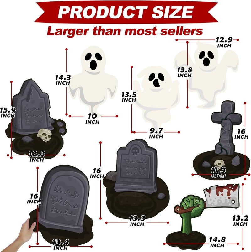PARTYLOUD Store Trunk or Treat Car Decorations Kit, Halloween Tombstone Theme Spider Web Trunk or Treat Kit Car Decorations for SUV, Outdoor Halloween Garage Door Decorations - Image 4